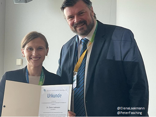 Frau PD Dr. Elena Laakmann mit Prof. Dr. Peter Fasching (Bild: privat)