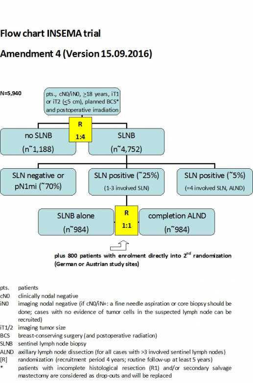 Flow chart INSEMA trial Amendment #4